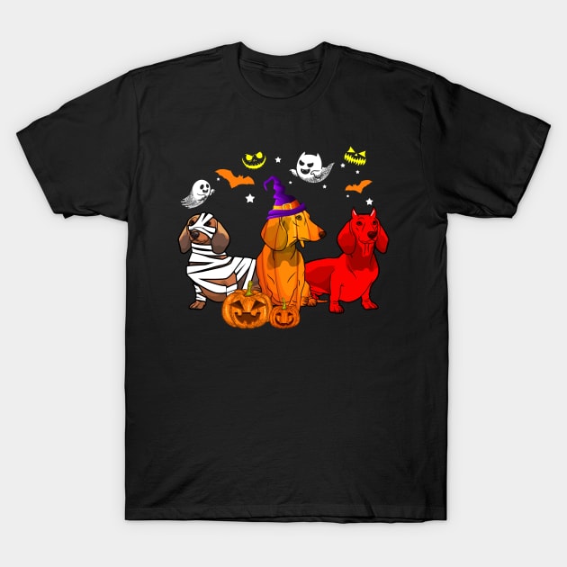 Funny Dachshund Halloween Costume Gift T-Shirt by Terryeare